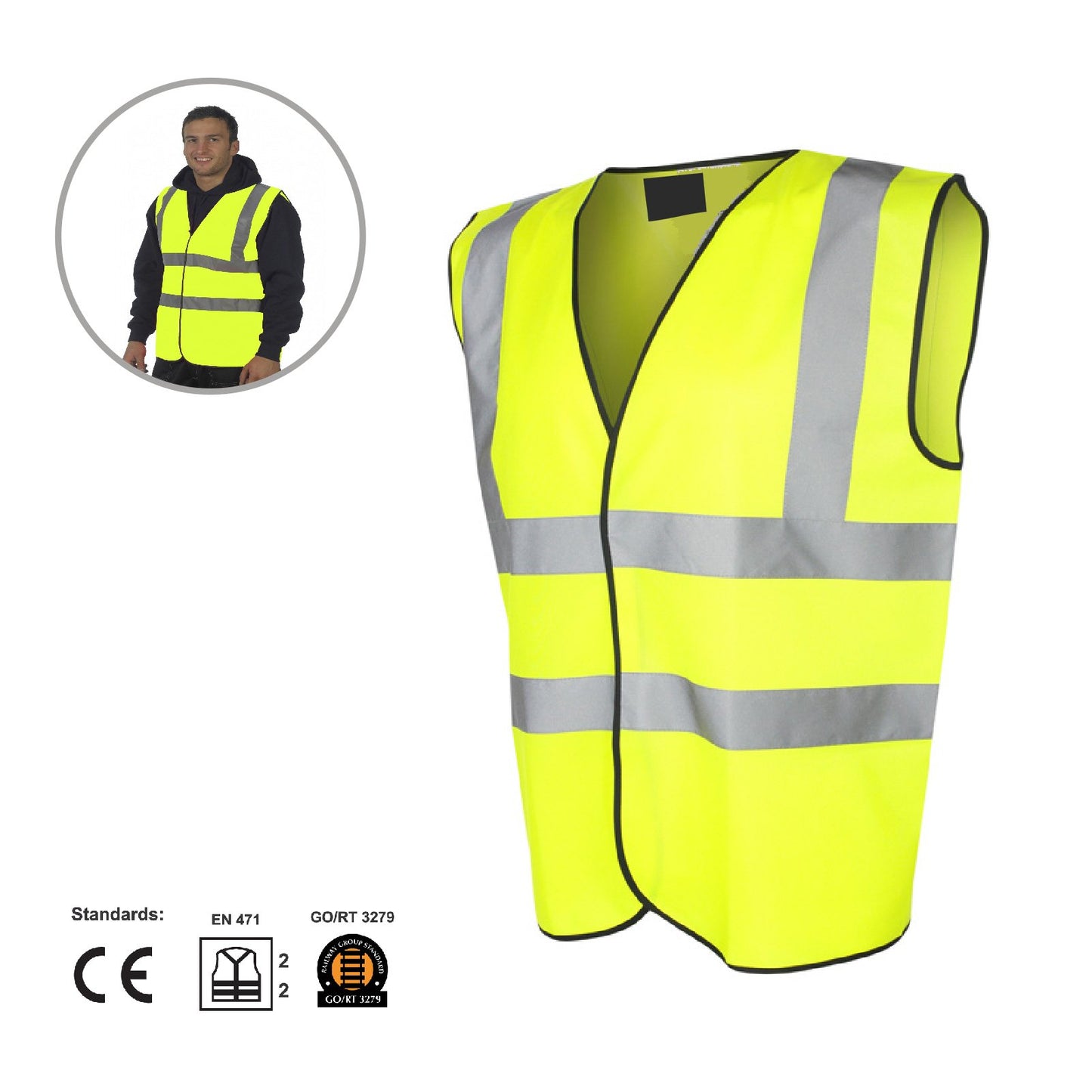 Yellow High Visibility Safety Vest <br><br>