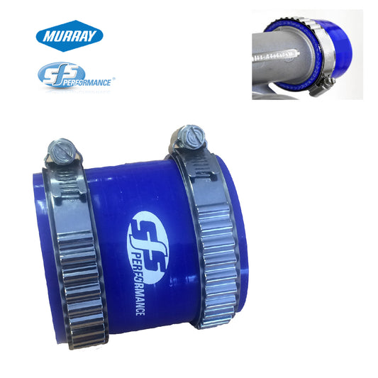 SFS 2.5" Blue Silicone Coupling Connector & Murray Clamps