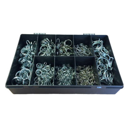 200 x Assorted Mikalor Double Wire Spring Clips<br><br>