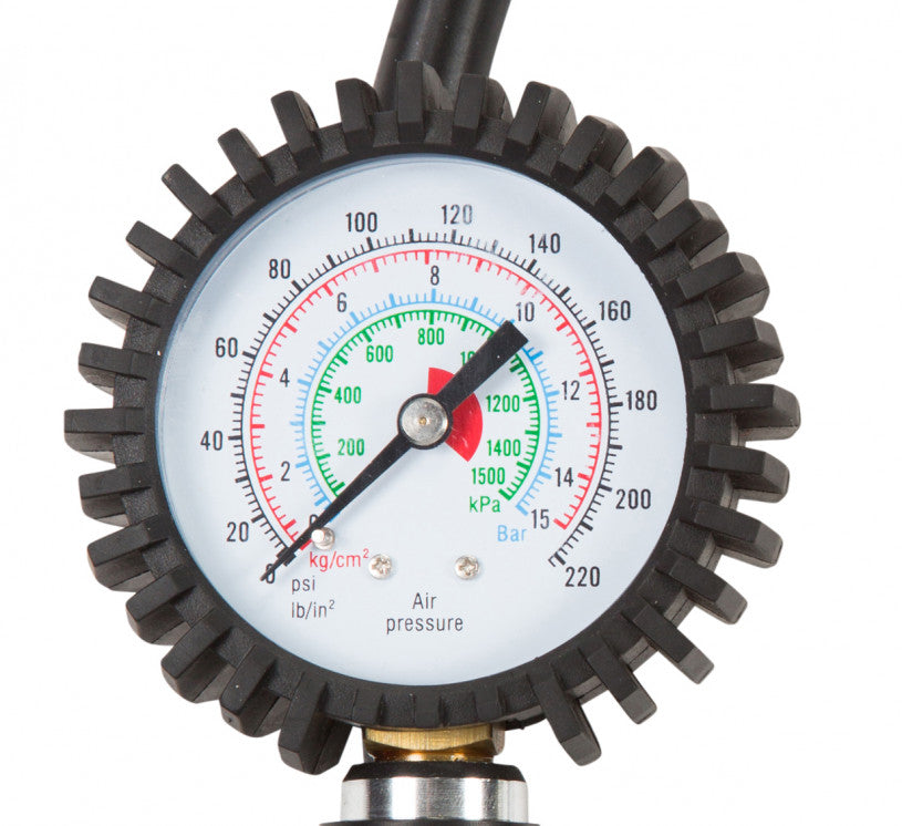 220 PSI Tyre Inflator, with 1/4" Air Inlet & Twin Sided Connector