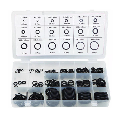 225 x Assorted Metric Nitrile O-Ring Washers<br><br>