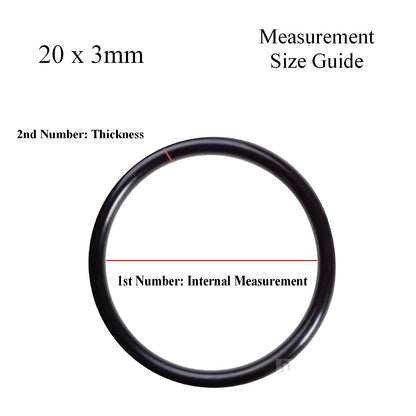 225 x Assorted Metric Nitrile O-Ring Washers<br><br>