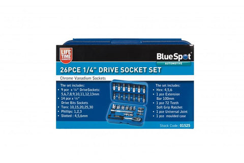 26 Pce 1/4 Inch Drive Socket Set<br><br>