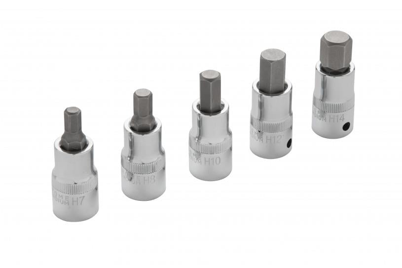 5PCE 1/2 Inch Hex Bit Set H7-H14 Eva Foam<br><br>
