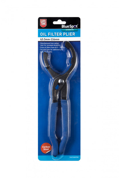 Heavy Duty Oil Filter Pliers 63.5mm-116mm Soft Grip Handles