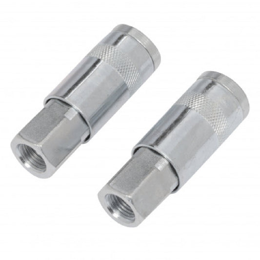 2 PCE 1/4" BSP Female Air Couplings, Suitable for use in Professional & Home Workshop Environments