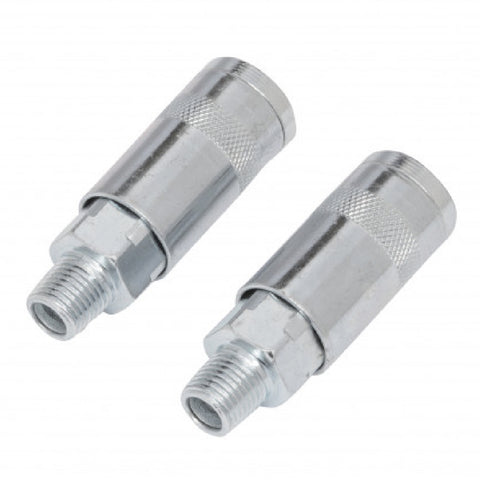 2 PCE BSP Male 1/4" Air Couplings, Suitable for use in Professional & Home Workshop Environments