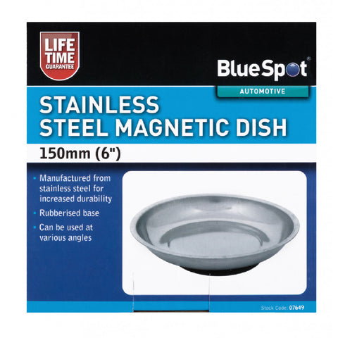 Stainless Steel 150mm Magnetic Dish, With Rubberised Base