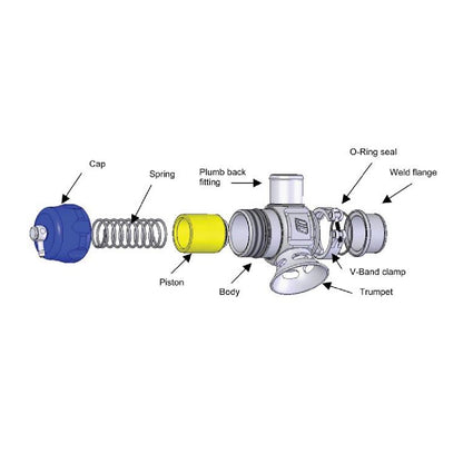 Turbosmart BOV Dual Port Uni 38mm-Black  TS-0205-1072 Blow Off Valve