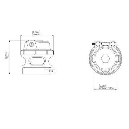 Turbosmart BOV Vee Port Pro Uni -Black  TS-0205-1131 Blow Off Valve, Dump Valve