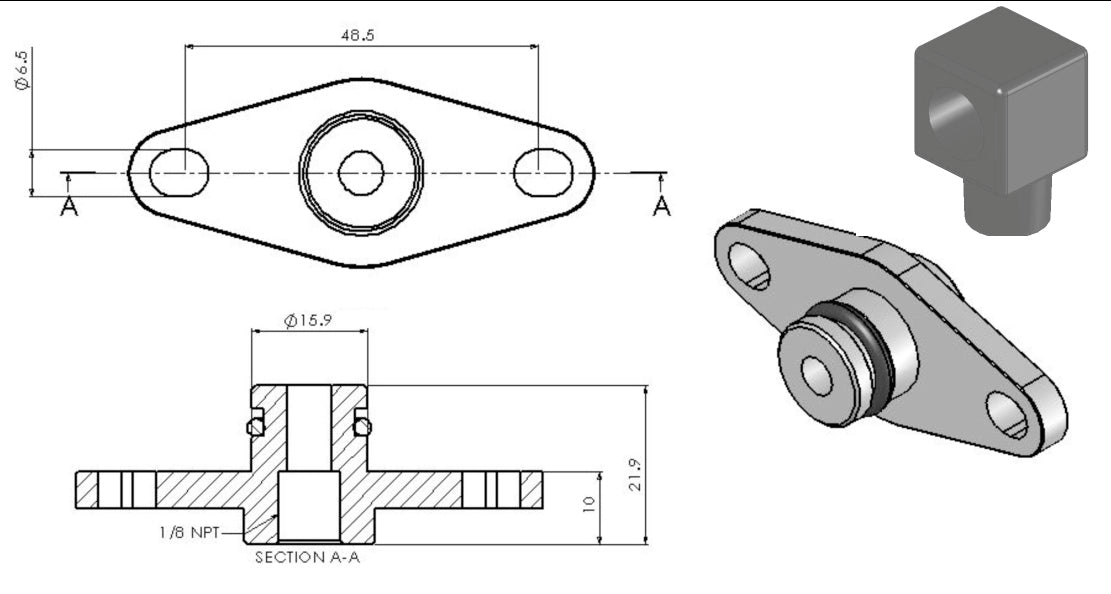 Turbosmart Fuel Pressure Regulator - FPR Adapter (STI 08) TS-0402-1013
