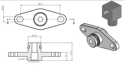 Turbosmart Fuel Pressure Regulator - FPR Adapter (STI 08) TS-0402-1013