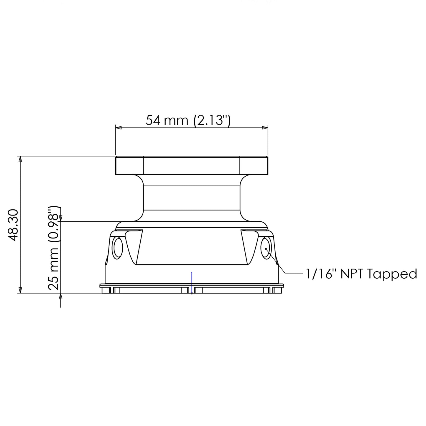 Turbosmart Gen 4 WG38,40,45 Top Sensor Cap (Cap Only) - Blue  TS-0505-3014