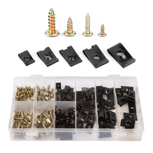 170 x Assorted Speed Fastener U Clips & Screws <br><br>