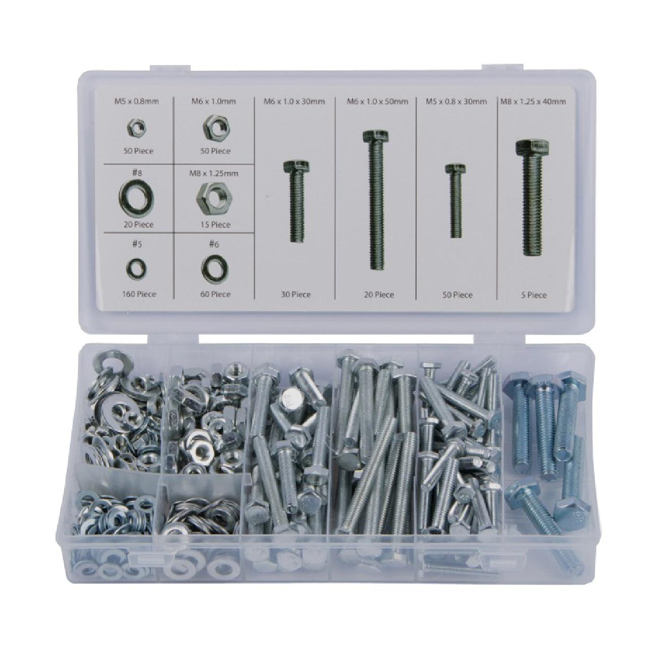 460 x Assorted Set Screw Bolts, Washers & Nuts<br><br>