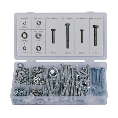 460 x Assorted Set Screw Bolts, Washers & Nuts<br><br>