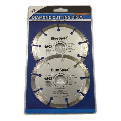 2 x 115mm Diamond Cutting Discs 4.5" Angle Grinder Blades