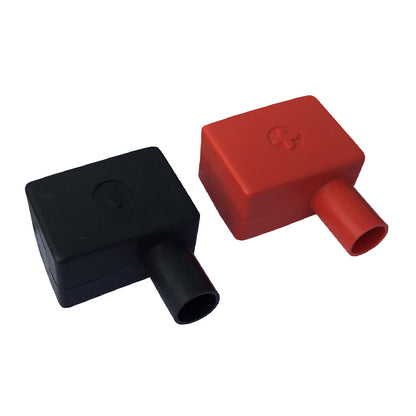 Battery Terminal Insulation Covers Positive Red & Negative Black Flag