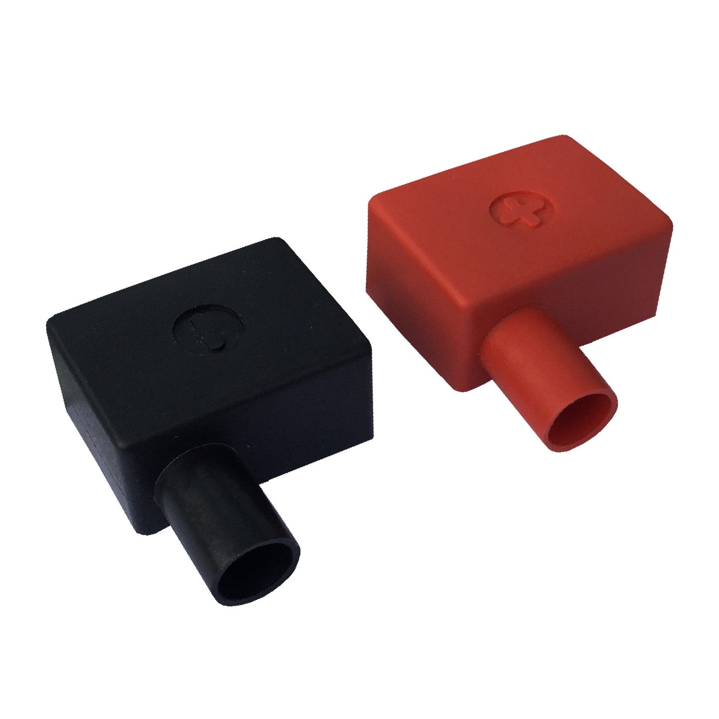 Battery Terminal Insulation Covers Positive Red & Negative Black Flag