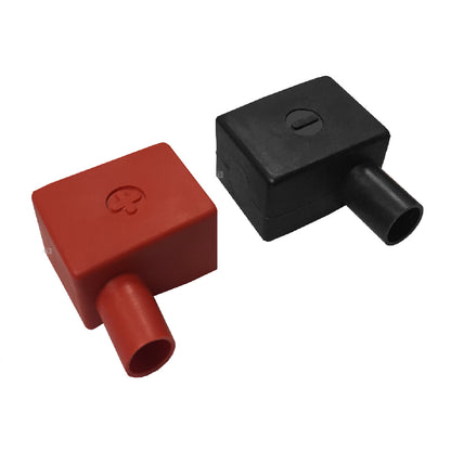Battery Terminal Insulation Covers Positive Red & Negative Black Flag