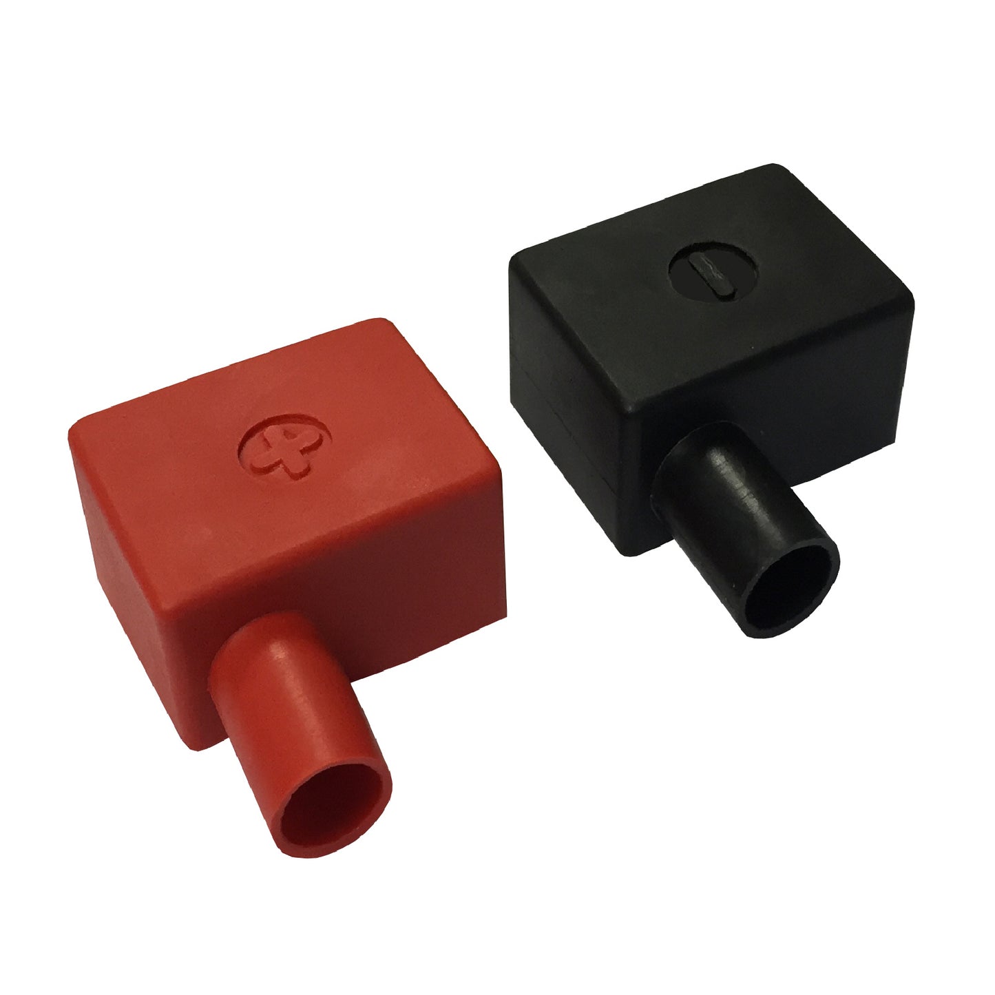 Battery Terminal Insulation Covers Positive Red & Negative Black Flag