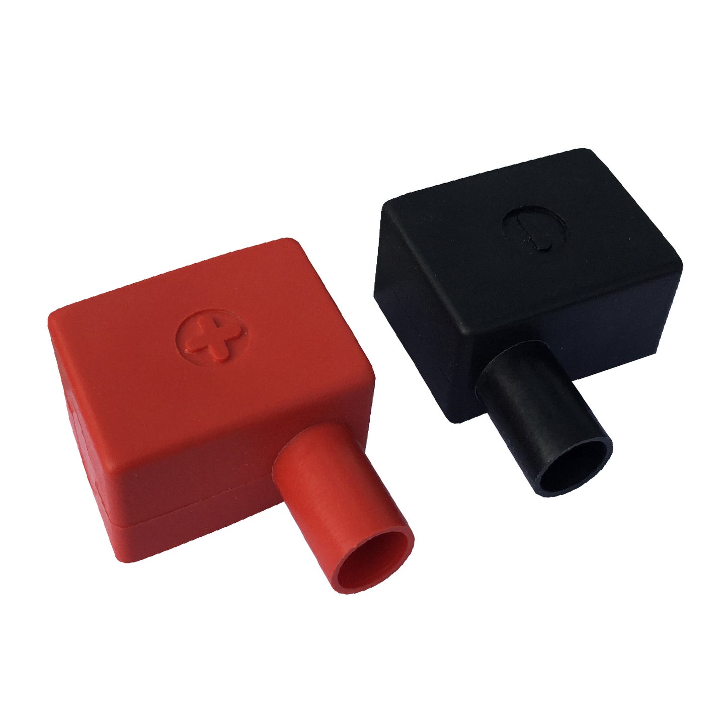 Battery Terminal Insulation Covers Positive Red & Negative Black Flag