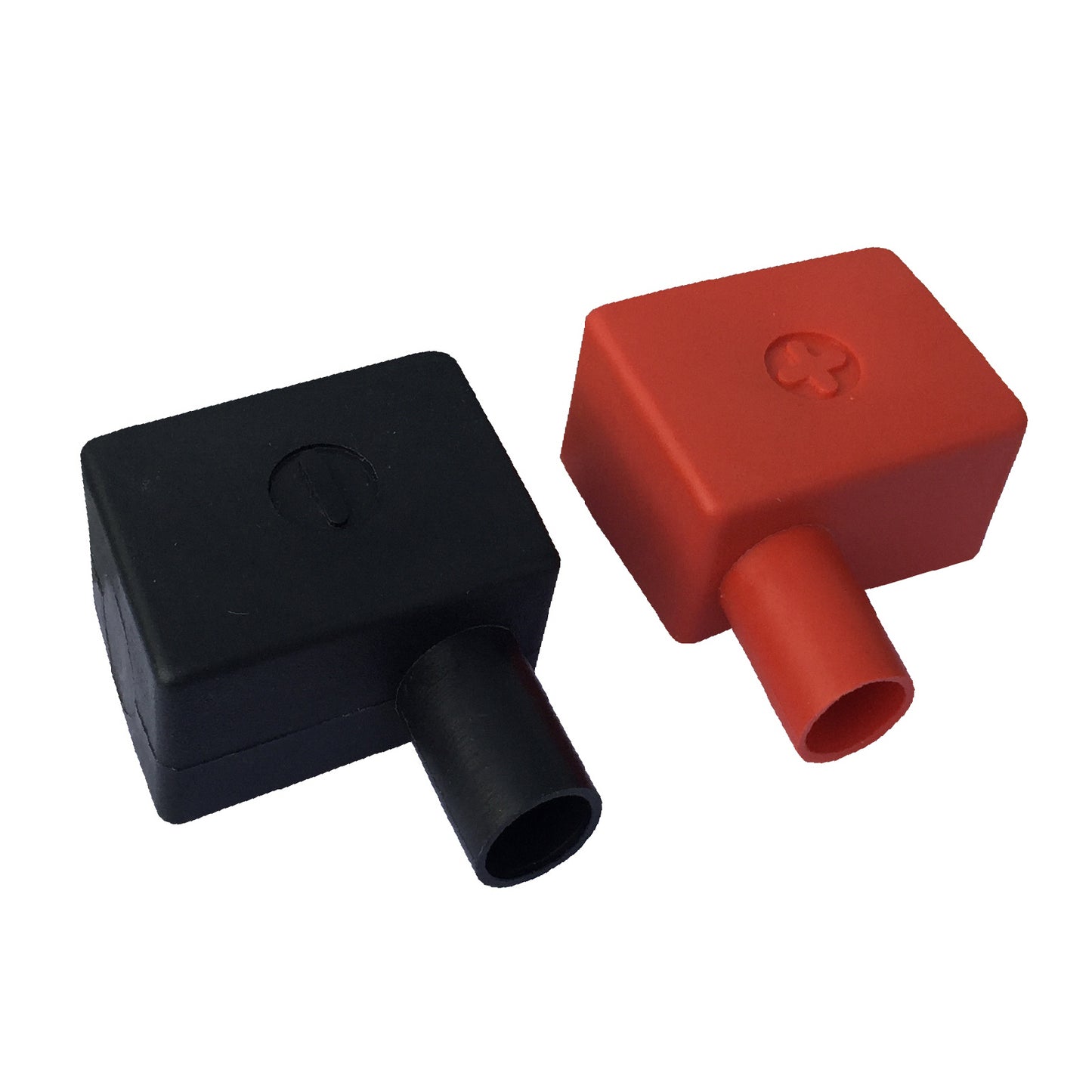 Battery Terminal Insulation Covers Positive Red & Negative Black Flag