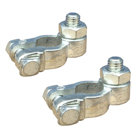 2 x Battery Terminals Positive and Negative Stud Type Nut 10mm