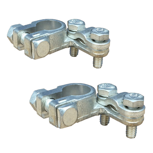 2 x Offset Battery Terminals Pair of Positive & Negative<br><br>