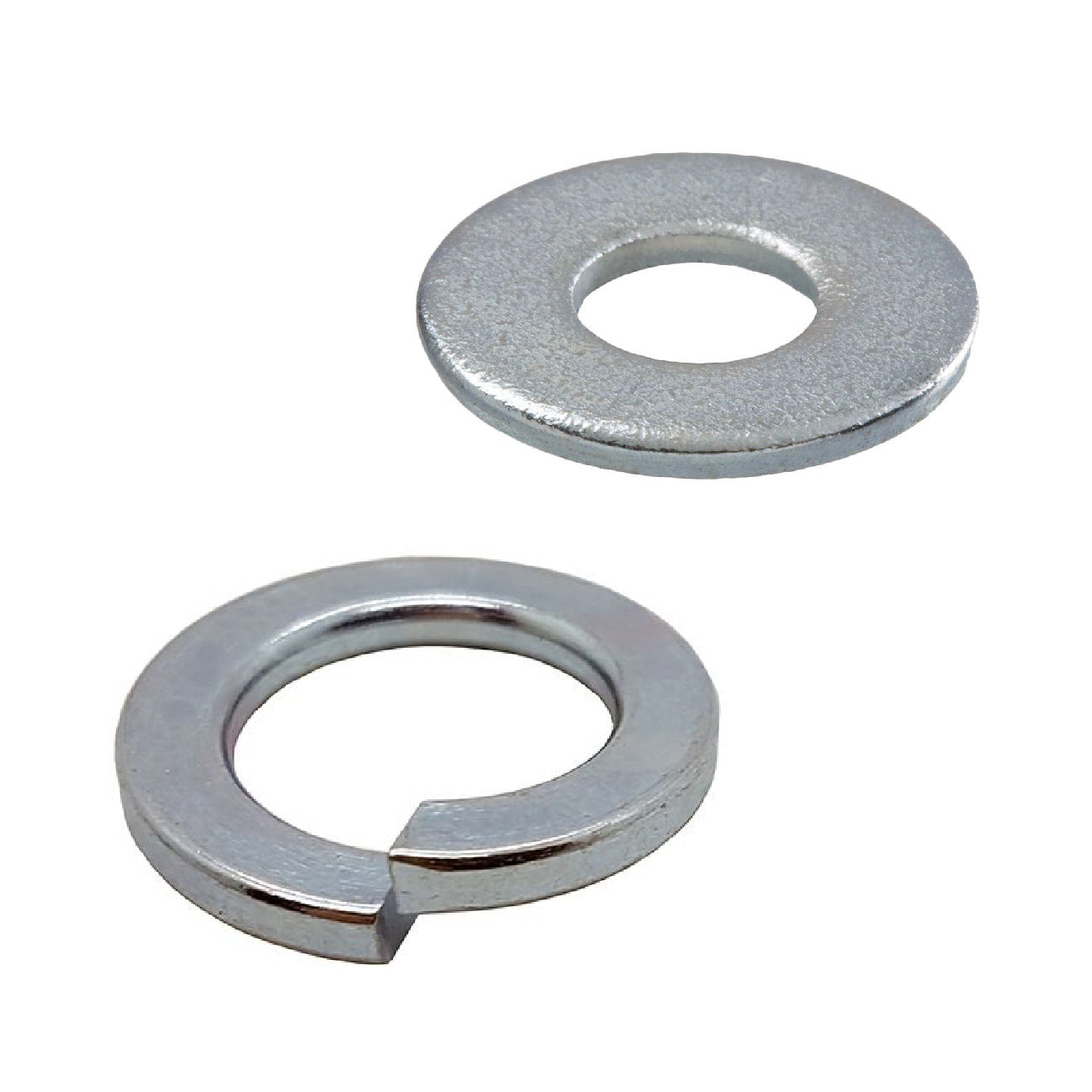 210 x Assorted Spring & Flat Washers<br> Bright Zinc Plated