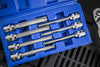 7 PCE Chrome 3/8" Extra Long Torx Socket Bit Set T25-T60, Includes Plastic Case