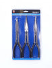 3 PCE Polished Long Reach Pliers Set, with Soft Grip Handles