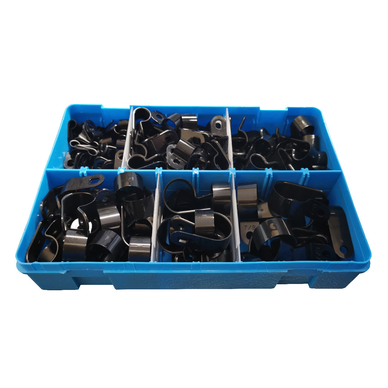 150 x Assorted Metric Black Nylon P Clips <br><br>