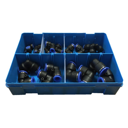 20 x Assorted Releasable Equal Elbows Speed Push Fit Connectors