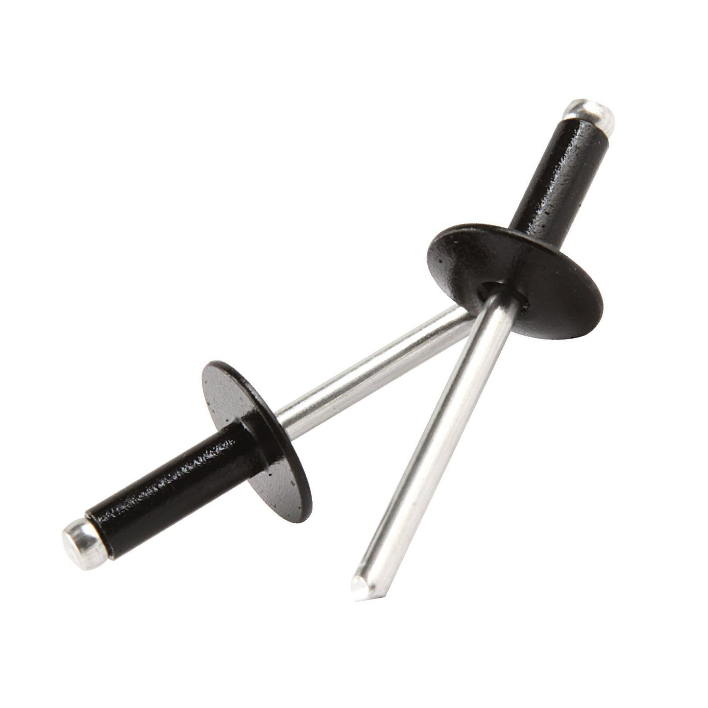 Black Aluminium Large Flange Pop Rivets Dome headed Menu Options