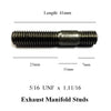 5/16 UNF x 1.11/16 Manifold Studs. Length: 41mm. <br>23mm - 11mm - 7mm