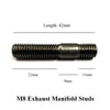 M8 x 1.25mm Pitch Manifold Studs. Length: 42mm. <br>22mm - 9mm - 11mm