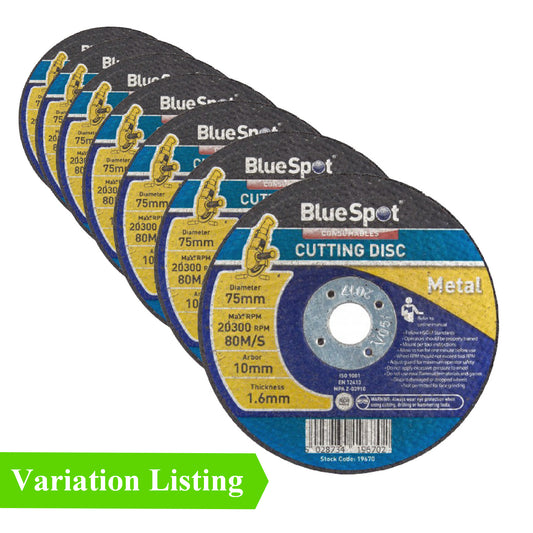 3 Inch Air Cut Off Metal Cutting Discs <br>75 x 1.6 x 10mm<br>