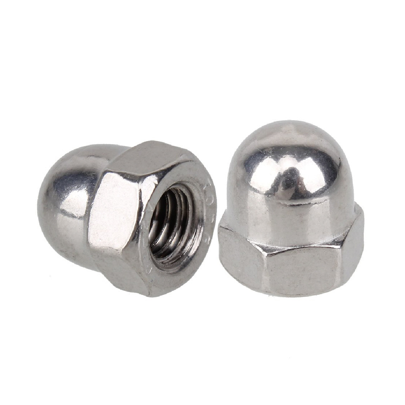 Metric Hexagon Headed Steel Dome Nuts<br>Menu Options