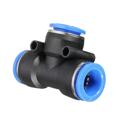 Releasable T Piece Connectors Speed Push Fit for Air Water & Fuel Hoses