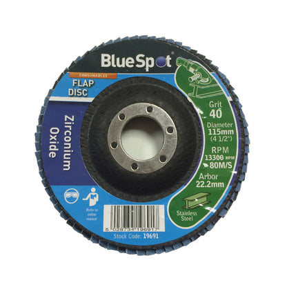 Flap Wheel 40 Grit Sanding Discs 115mm Zirconium Oxide