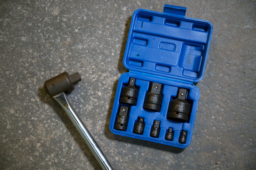 8 PCE  Impact Socket 1/4"-1" Adaptor Set, Suitable for High Impact Use with Case
