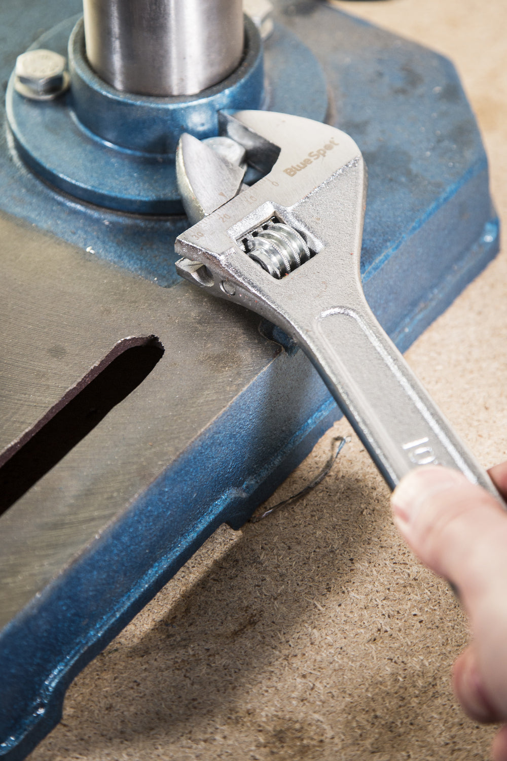 Chrome Adjustable 250mm Wrench, Features 30mm Offset Jaw Width