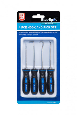 4 PCE Steel Soft Grip Hook and Pick Set, Ideal  O Rings,  split & cotter pins