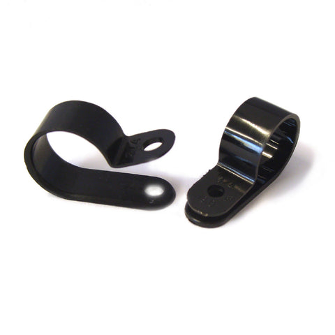 Black Imperial Nylon P Clips for Conduit, Cable, Tubing & Sleeving