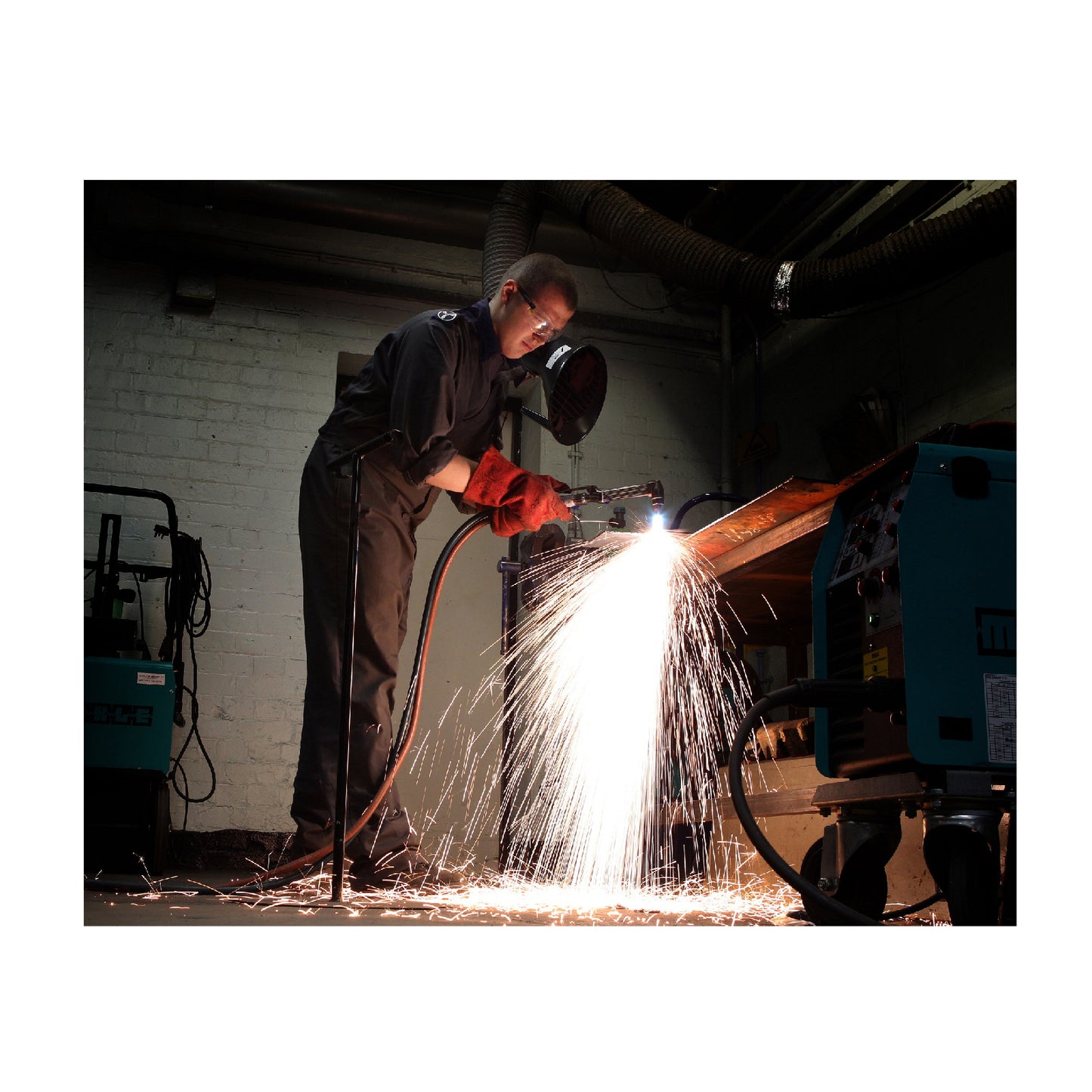 Heat Resistant Leather Welding Gloves <br>14" Long