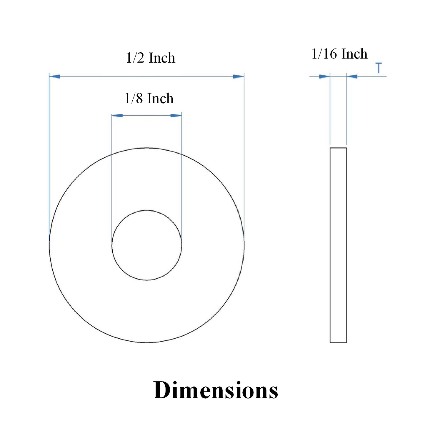 Imperial Steel Backing Washers for 1/8" Pop Rivets Size: 1/8" x 1/2"