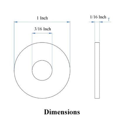 Imperial Steel Backing Washers for 3/16" Pop Rivets Size: 3/16" x 1"
