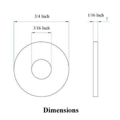 Imperial Steel Backing Washers for 3/16" Pop Rivets Size: 3/16" x 3/4"