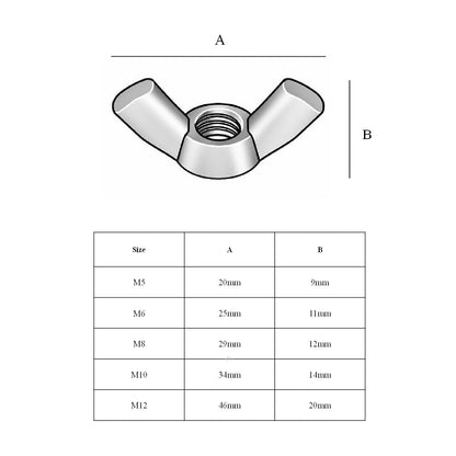 Set Screw Bolts M8 - M12 with Washers & Wing Nuts<br>Menu Options